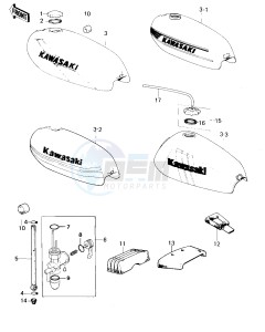 KM 100 A (A1 till A7) drawing FUEL TANK