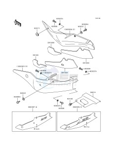 ZX 750 L [NINJA ZX-7] (L1-L3) [NINJA ZX-7] drawing SIDE COVERS_CHAIN COVER-- ZX750-L3- -