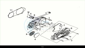 JOYRIDE 300 (LJ30W1-EU) (M2) drawing L. CRANK CASE COVER