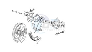 SENDA SM X-TREM - 50 CC EU2 drawing REAR WHEEL