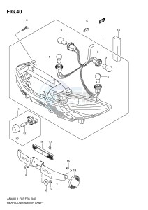 AN400 (E3-E28) Burgman drawing REAR COMBINATION LAMP