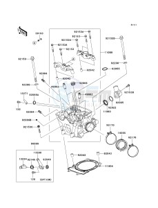 KX 450 D (KX450F) (F8F) D8F drawing CYLINDER HEAD