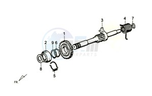 WOLF 125 EFI drawing KICKSTART AXLE