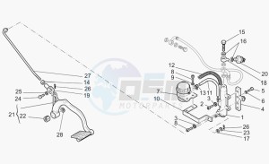 California 1100 EV PI Cat. Alum./Tit. PI Cat. drawing Rear master cylinder