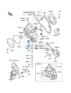 KFX700 KSV700A8F EU drawing Engine Cover(s)