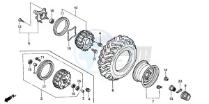 TRX350TM FOURTRAX 350 drawing FRONT WHEEL