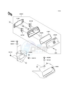 KFX700 KSV700B7F EU drawing Taillight(s)