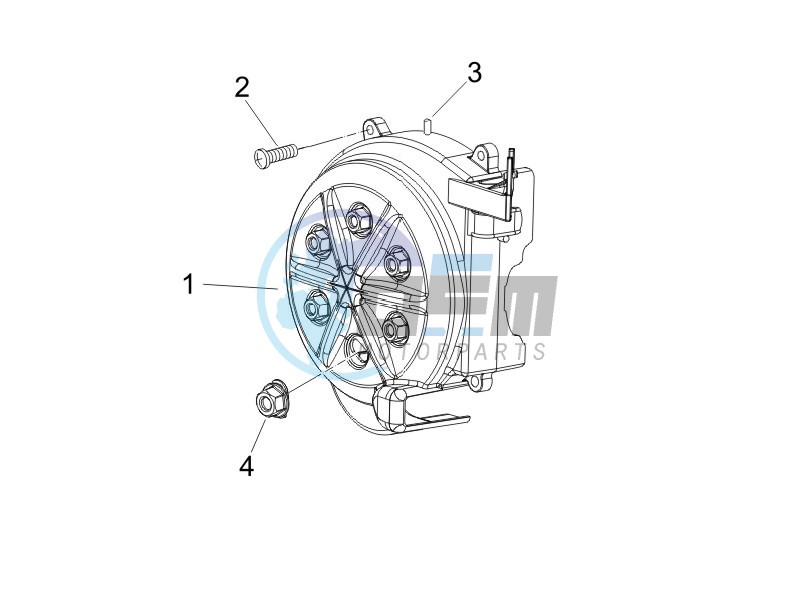 Flywheel magneto cover - Oil filter