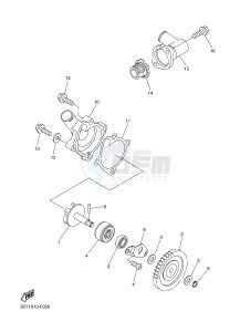 WR250R (32DN) drawing WATER PUMP