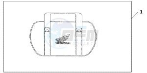 GL1800C drawing SADDLEBAG COOLER