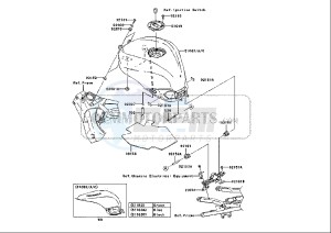 ZX-10R NINJA - 1000 cc (EU) drawing FUEL TANK