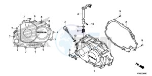 GLR1251WHF CB125F UK - (E) drawing RIGHT CRANKCASE COVER