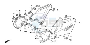 CB1300A CB1300SUPER FOUR drawing SIDE COVER (CB1300/A/S/SA )