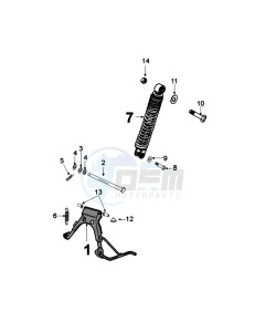 FIGHT 4 50 4T ICEBLADE drawing REAR SHOCK AND STAND