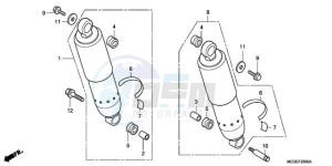 VT750CA9 UK - (E / MKH MME ST) drawing REAR CUSHION