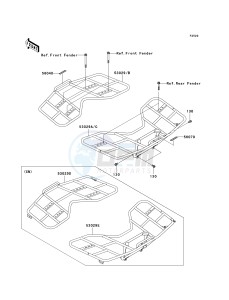 KVF 650 E [BRUTE FORCE 650 4X4 HARDWOODS GREEN HD] (E6F-E9F) E8F drawing CARRIER-- S- -