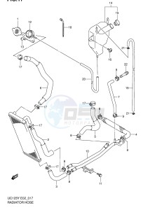 UC125 (E2) drawing RADIATOR HOSE