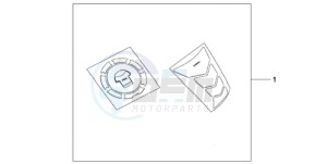 CBR600RRA UK - (E / 3E) drawing TANKPAD / FUEL LID COVER