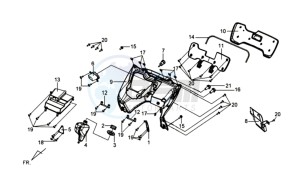 GTS 125 EFI drawing RESERVE TANK / BINNENBAK