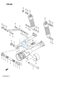 VS750GL (E1) INTRUDER drawing REAR SWINGING ARM (MODEL H J K L M)