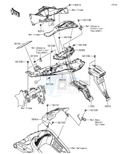 NINJA ZX-6R ABS ZX636FGFA GB XX (EU ME A(FRICA) drawing Rear Fender(s)