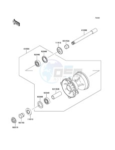 KX250F KX250-N2 EU drawing Front Hub