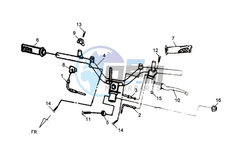 HANDLEBAR / BRAKE LEVERS CPL  L/R