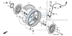 VFR800A9 Ireland - (EK / ABS MME) drawing FRONT WHEEL