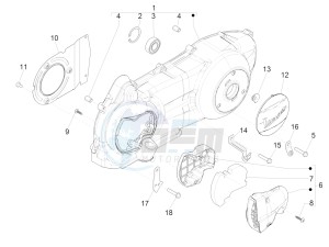 GTS 300 4T 4V IE ABS E3-E4 (NAFTA) drawing Crankcase cover - Crankcase cooling