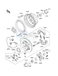 KLF250 KLF250A8F EU GB drawing Rear Hub