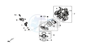 JOYMAX 125I ABS drawing INLET / FUEL INJECTOR / THROTTLE VALVE BODY