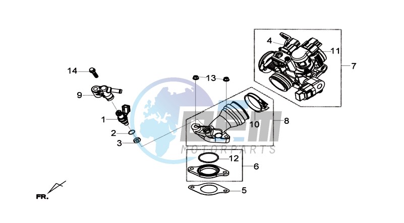 INLET / FUEL INJECTOR / THROTTLE VALVE BODY