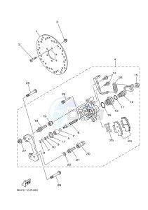 YXZ1000ETS YXZ10YESH YXZ1000R EPS SS SPECIAL EDITION (B57J) drawing REAR BRAKE CALIPER 2