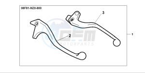 GL1500C VALKYRIE drawing CHROME LEVER KIT