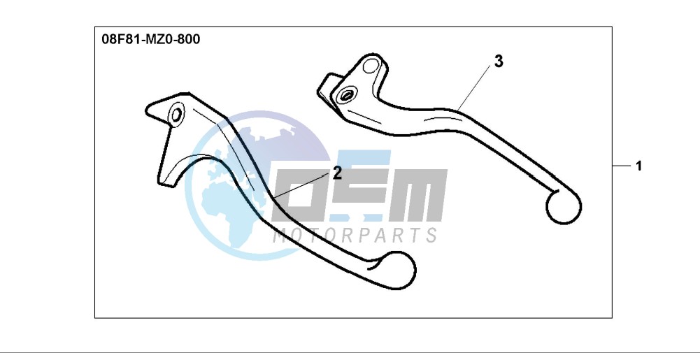 CHROME LEVER KIT