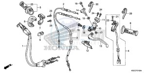 CRF150RE CRF150R Europe Direct - (ED) drawing HANDLE LEVER/SWITCH/CABLE