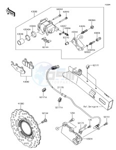 VERSYS-X 300 ABS KLE300CHF XX (EU ME A(FRICA) drawing Rear Brake