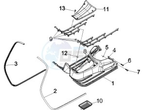 GTV 300 4T 4V ie Touring (USA) USA drawing Central cover - Footrests