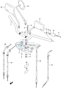 GS500 (P19) drawing HANDLEBAR