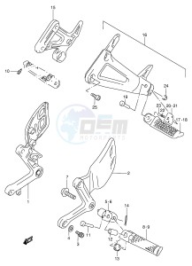 GSF250V (E24) Bandit drawing FOOTREST