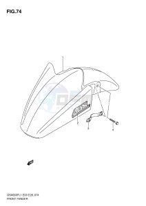 GSX650F (E3-E28) Katana drawing FRONT FENDER (GSX650FAL1 E33)