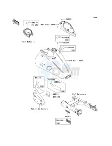 VN 1600 E [VULCAN 1600 CLASSIC] (6F) E6F drawing LABELS