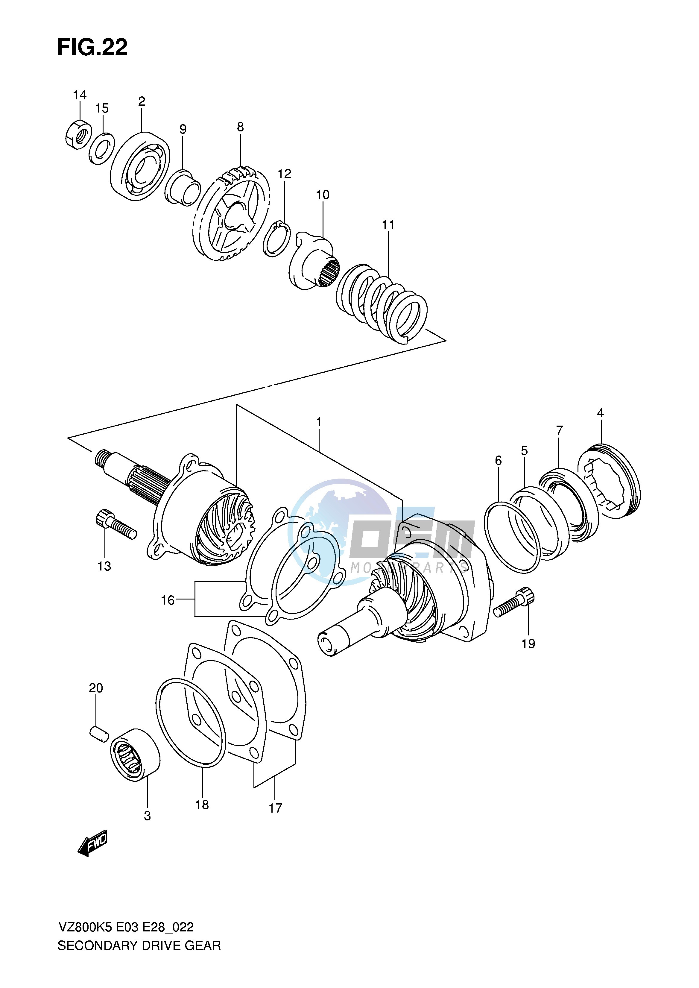 SECONDARY DRIVE GEAR