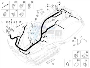 GTS 300 HPE 4T-4V IE ABS E4 (EMEA) drawing Main cable harness