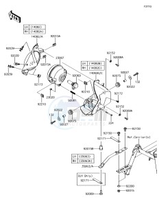 BRUTE FORCE 750 4x4i EPS KVF750HGF EU drawing Headlight(s)