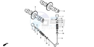 CB500 drawing CAMSHAFT/VALVE