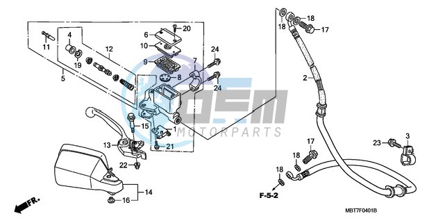 FR. BRAKE MASTER CYLINDER (XL1000VA)