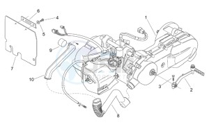 Scarabeo 100 (eng. Minarelli) drawing Engine