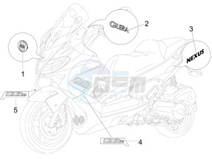 Nexus 125 ie e3 drawing Plates - Emblems