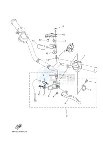 YFM700R YFM70RSSG RAPTOR 700 SPECIAL EDITION (B467) drawing HANDLE SWITCH & LEVER